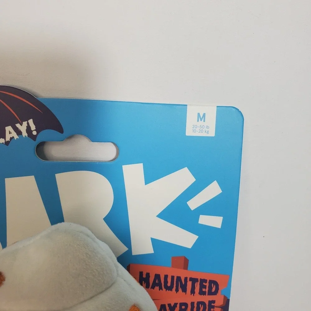 Bark Halloween Spooky Boo Drew Dog Toy Plush Coffee Cup Squeaker For Med Dog NEW